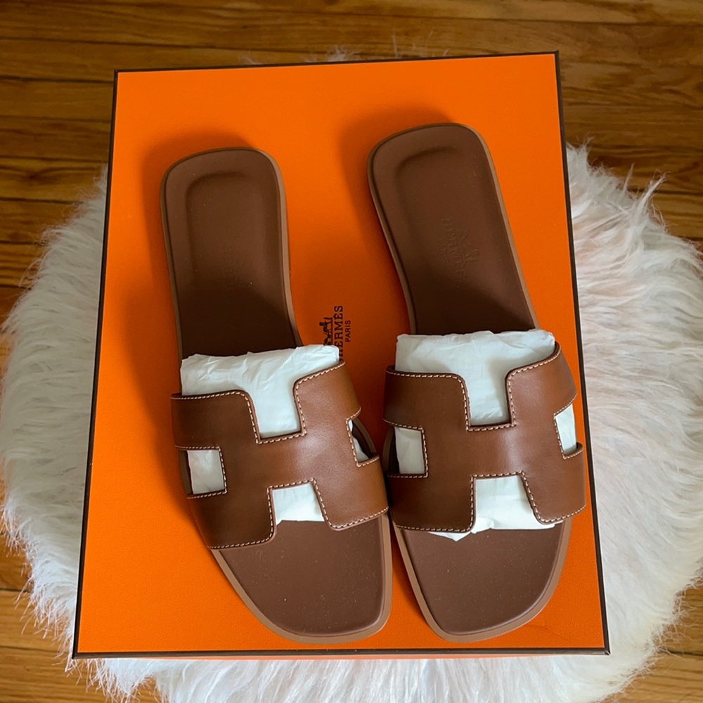 Hermes sandals. Brand new, never worn.
